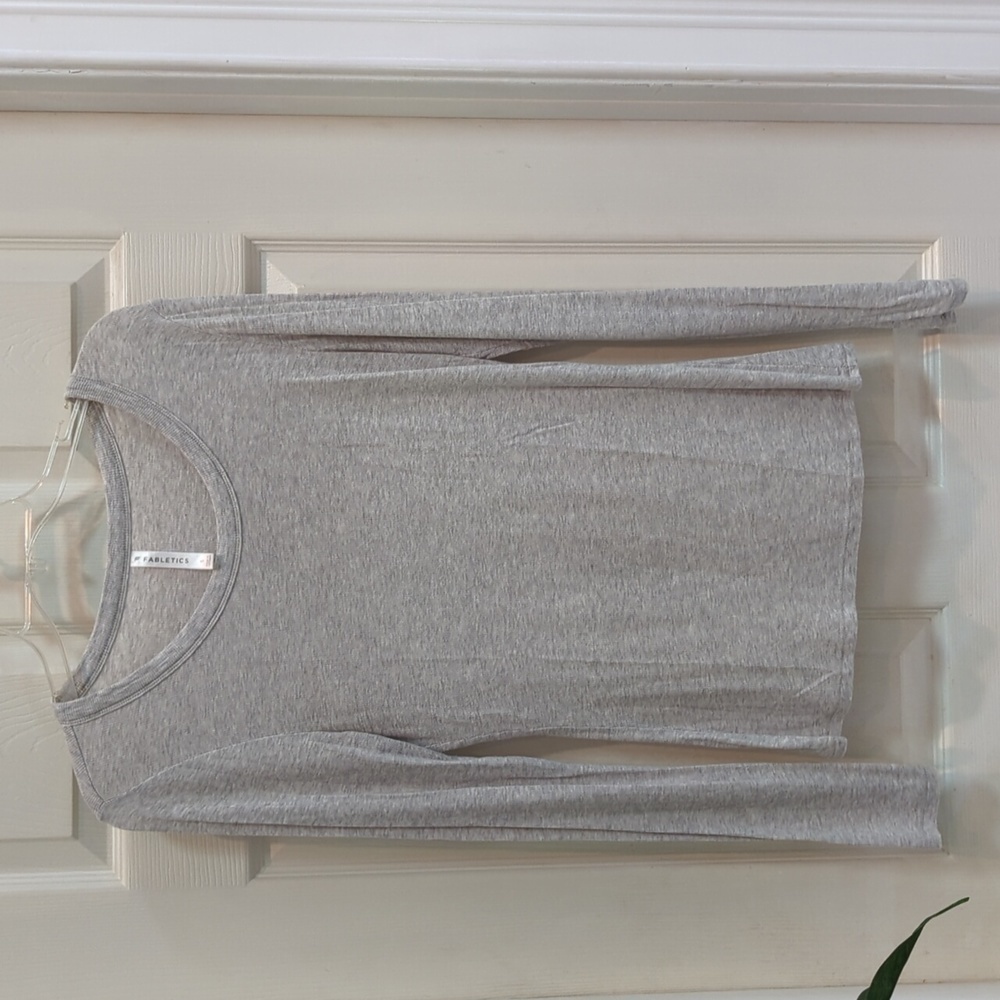 Fabletics Waffle Knit Heather Long Sleeve Top Women's Size Small